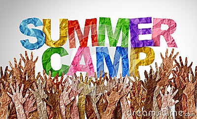 Summer Camp Diversity Stock Photo